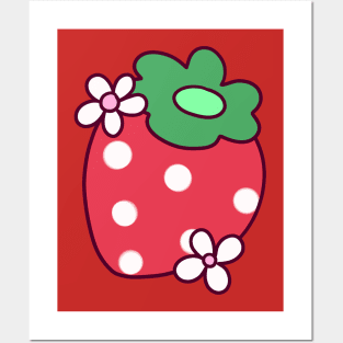 Flower Strawberry Posters and Art